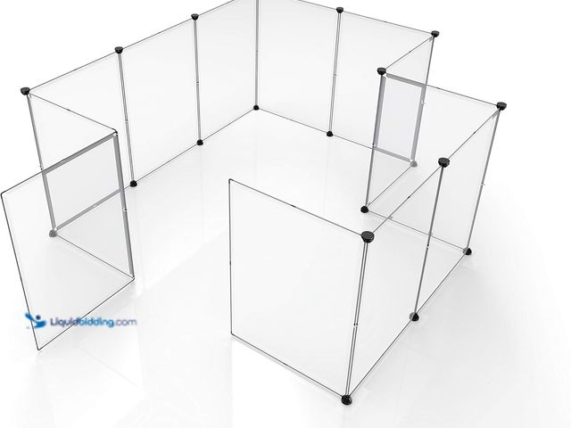 Lot 49-5413250 - Tespo Pet Playpen, Portable Large Plastic Yard Fence Small Animals, Puppy Kennel Crate Fence Tent, 2...