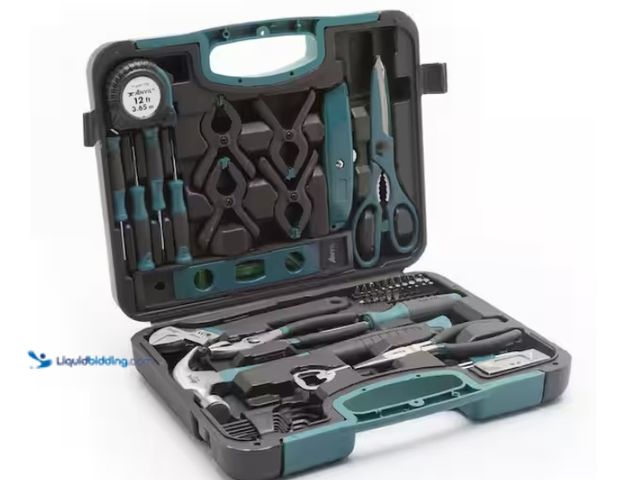 Lot 49-1578118 - (76-Piece) Anvil SAE and Metric Homeowners Tool Kit with Case, Includes screwdrivers, bits, pliers, ...