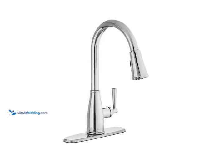 Lot 49-2020528 - Glacier Bay Fairhurst Single Handle Pull-Down Sprayer Kitchen Faucet in Polished Chrome, Model # HD6...