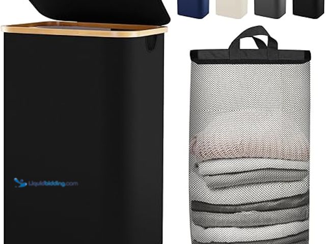 Lot 49-5415533 - Laundry Basket with Lid, 110L Clothes Hamper for Laundry Basket, Laundry Hamper Organizer for Bedroo...