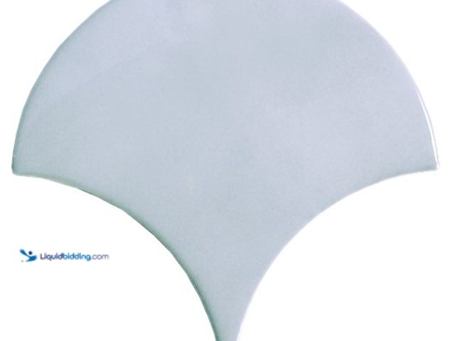 Lot 49-1550447 - Approx. 4 sqft. of Natucer Earthenware Fish Scale Wall Tile, Squama Maya, 5x2.4" each, Glossy Light ...