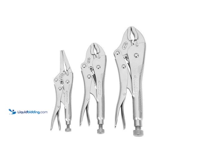 Lot 49-5406806 - (2) Husky Locking Pliers Set (3-Piece), Model # 99454, New.