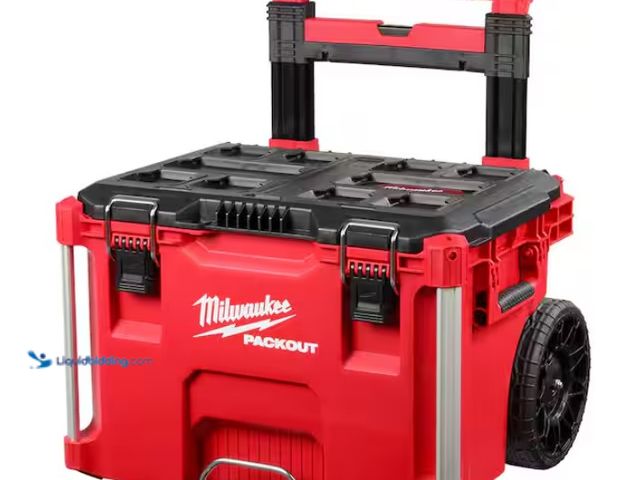 Lot 49-1578123 - Milwaukee PACKOUT 22 in. Rolling Modular Tool Box, Model # 48-22-8426, Slightly used, Scuffs & scrat...