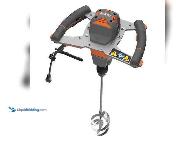 Lot 49-3473128 - RIDGID Single-Paddle Mixer, Model # R7135, Slightly used, Tested works.  Ref#SB1029