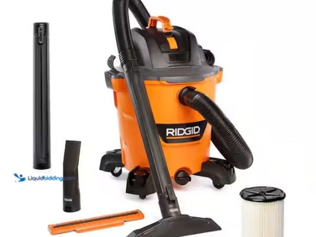 Lot 49-3473042 - RIDGID 12 Gal. 5.0 Peak HP NXT Shop Vacuum Wet Dry Vac with General Debris Filter, Locking Hose and ...