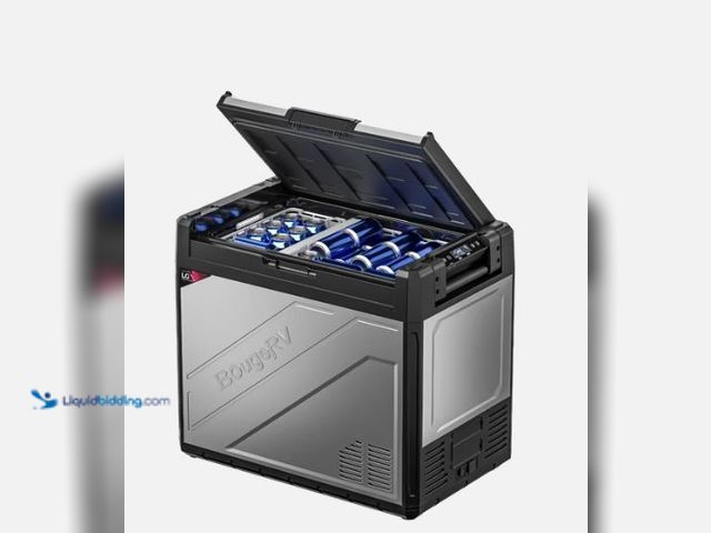 Lot 49-1632145 - BougeRV Rocky V2.0 81-Quart Dual Zone 12V Portable Car Cooler Fridge, MSRP $799.99, Model # CRRK0750...