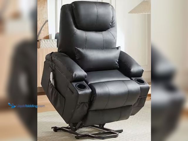 Lot 49-5486212 - Bestier
35 in. W Black Power Lift Recliner Chair with 8-Point Massage and Heating,Living Room Chair...