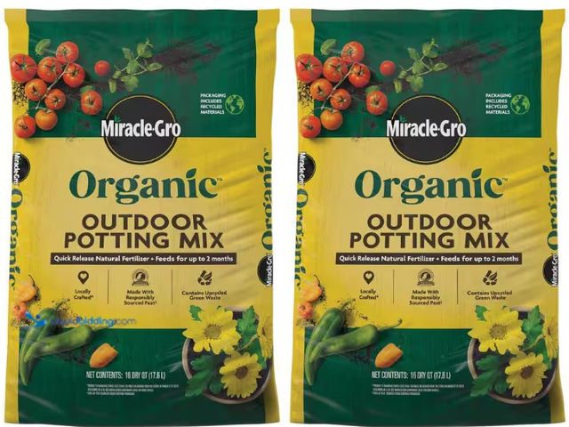 Lot 49-5552241 - Miracle-Gro
Organic Outdoor Potting Mix 16 qt. Container Soil for Outdoor Plants with Natural Ferti...