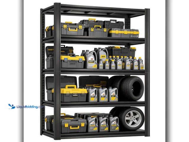 Lot 49-2024360 - 5-Tier Steel Heavy Duty Freestanding Garage Storage Shelving Unit in Black (47.2 in. W x 72 in. H x ...