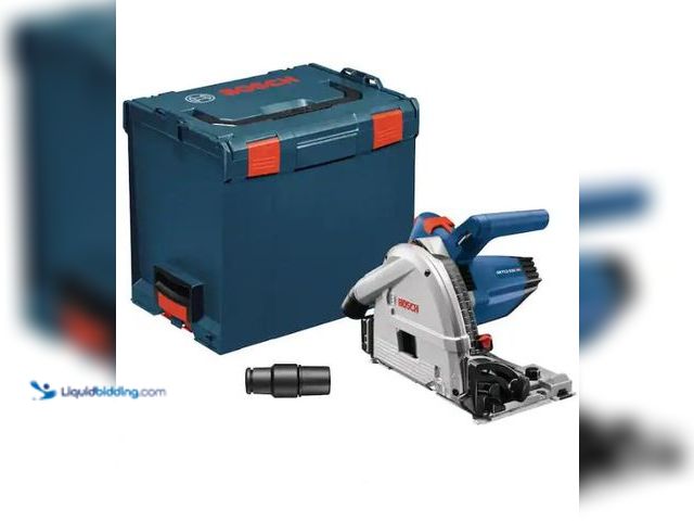 Lot 49-1577163 - Bosch 6-1/2 in. 13 Amp Corded Track Saw with Plunge Action and L-Boxx Carrying Case, Model # GKT13-2...