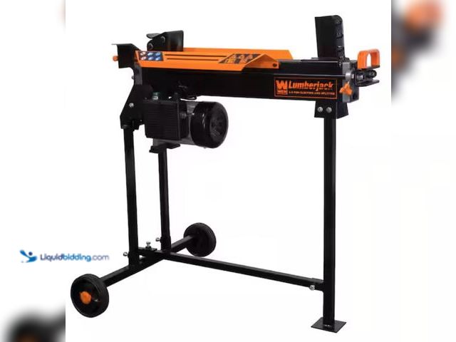 Lot 49-2001308 - WEN 6.5-Ton 15 Amp Horizontal Electric Log Splitter with Stand, Model # 56208, Unused, Has attachmen...