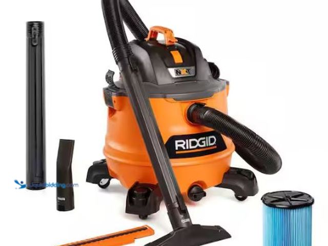 Lot 49-1569751 - RIDGID 14 Gal. 6.0 Peak HP NXT Shop Vacuum Wet Dry Vac with Fine Dust Filter, Locking Hose, Wands an...