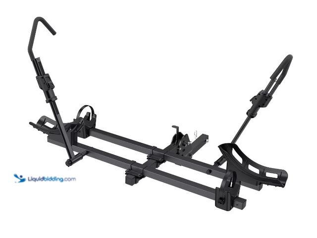 Lot 49-1625819 - zark Trail Premium Platform Steel Bike Rack with 132lbs Load Capacity, 2'' Hitch Receiver E-Bike Com...
