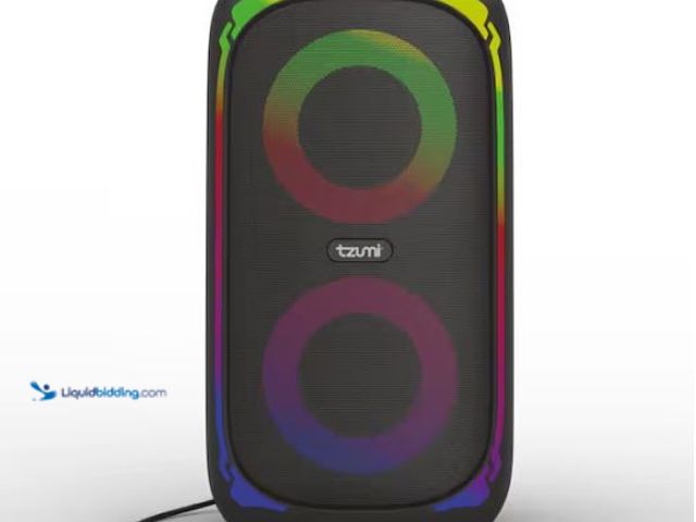 Lot 49-1627455 - Tzumi Super Bass Jobsite Speaker Model # 9525HD, Unused, Has Attachments, Has Charger, Powers On, Te...
