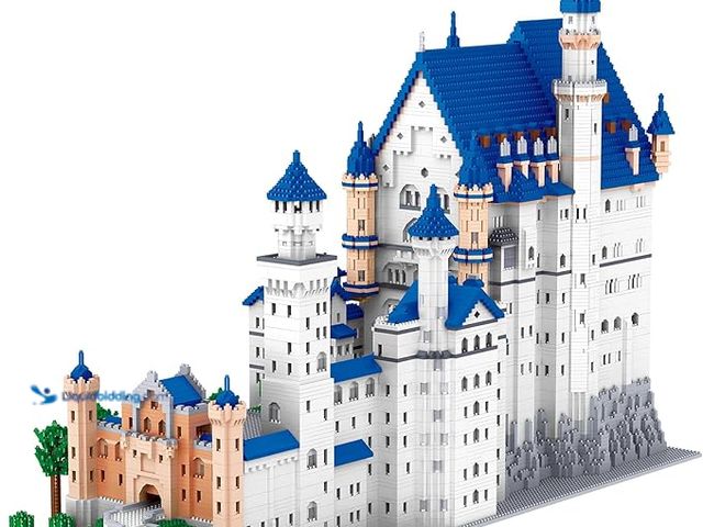 Lot 49-5433828 - Architecture Neuschwanstein Castle Building Blocks Set, Famous World Architecture Model Building kit...
