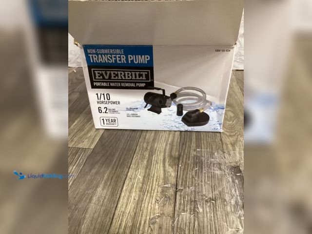 Lot 49-5415645 - Everbilt 1/10 HP Non-Submersible Self-Priming Transfer Pump. Model # EBTP1. Slightly used. Pump and ...
