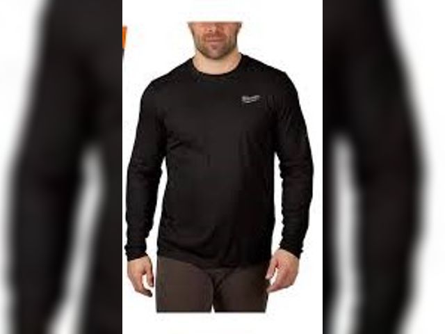 Lot 49-5415227 - Milwaukee Men's WORKSKIN X-Large Black Lightweight Performance Long-Sleeve T-Shirt. Model # 415B-XL....