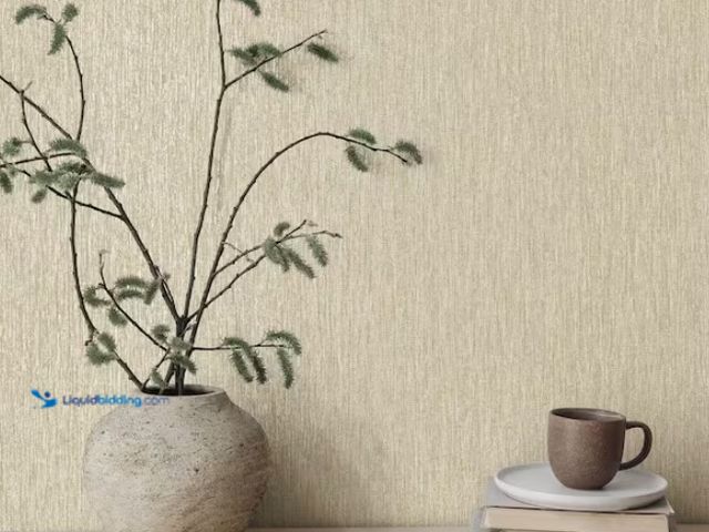 Lot 49-3433271 - (57) sq. ft. of Walls Republic Cream Wicker Weave Textured Wallpaper Print Non-Woven Non-Pasted Text...