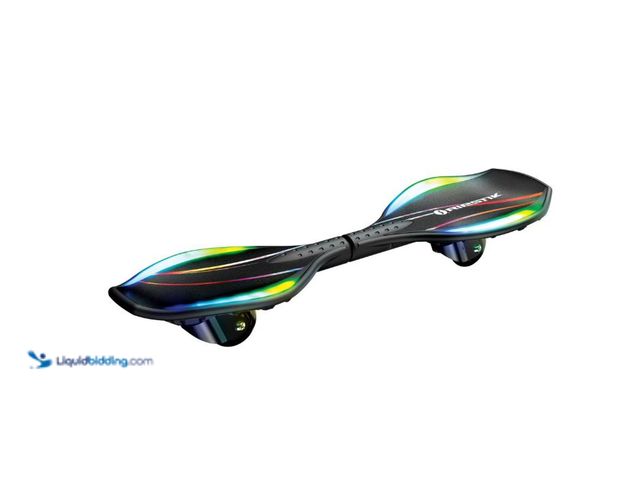 Lot 49-3566918 - Razor Black Label Ripstik Ripster Light-up, Caster Skateboard with Multi-Color Lights, for Child 8+,...