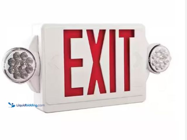 Lot 49-1517368 - Lithonia Lighting
Contractor Select LHQM Series 120/277-Volt Integrated LED White and Red Exit Emer...