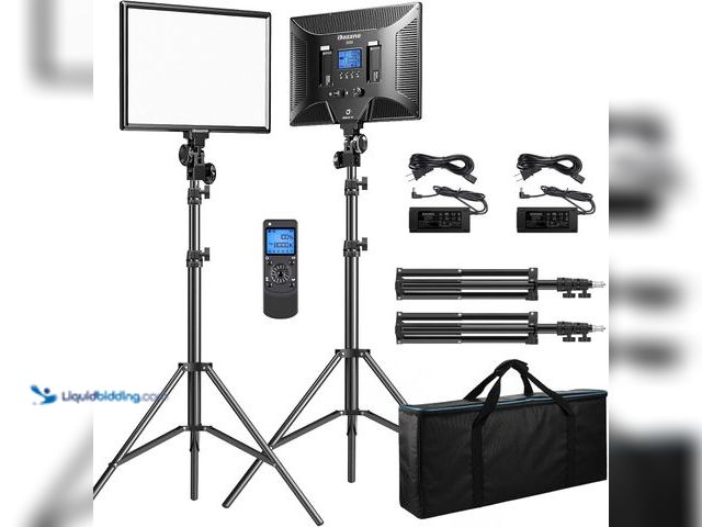 Lot 49-5447569 - D50 LED Video Light Panel Lights 15.4", 2 Packs 45W 3000K-8000K Bi-Color Dimmable Photography Lighti...