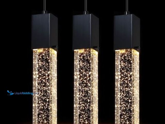 Lot 49-5436396 - Mini Integrated Hanging Crystal Kitchen Island Modern Concise Pendant Ceiling Light Fixture,for Kitc...
