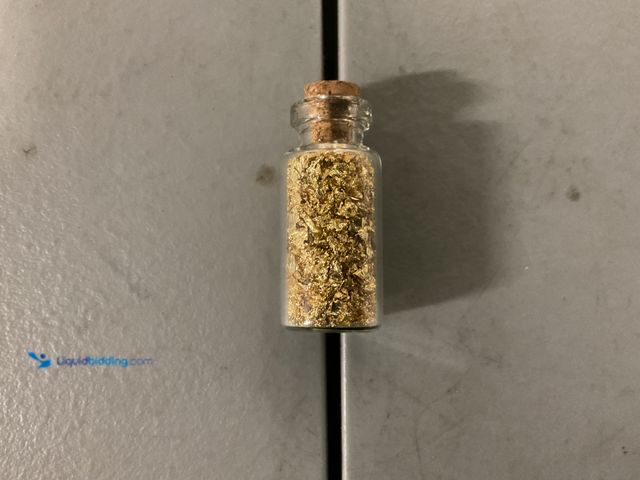 Lot 49-1505959 - RARE 1 INCH GLASS VILE OF PURE 24K GOLD FLAKES #COINS1211