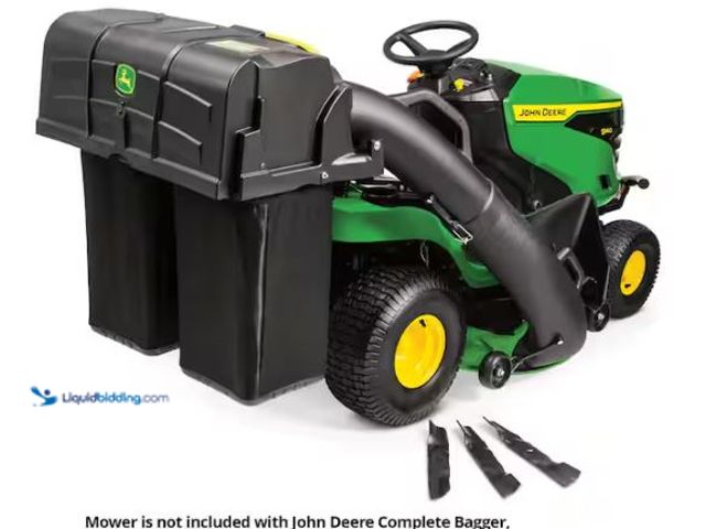 Lot 49-1521952 - John Deere 48 in. Twin Bagger for 100 Series Tractors Model # BUC10286, Unused  Ref#AHDPA0813