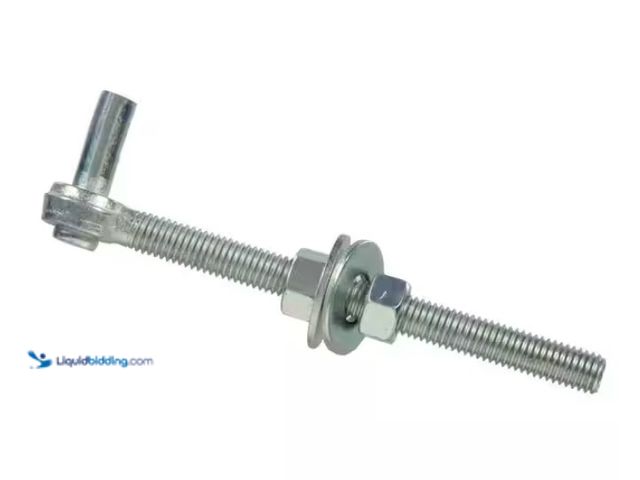 Lot 49-1567629 - (5-Pack) Hardware Essentials 5/8 in. x 8 in. Zinc Gate Bolt Hook, Model # 851913.0, New.   Ref#AHDPA...