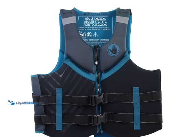 Lot 49-1631023 - Body Glove Men's Adult Neoprene PFD Life Jacket and Vest, Dual Size 2XL/3XL, Blue, Model # 777841603...