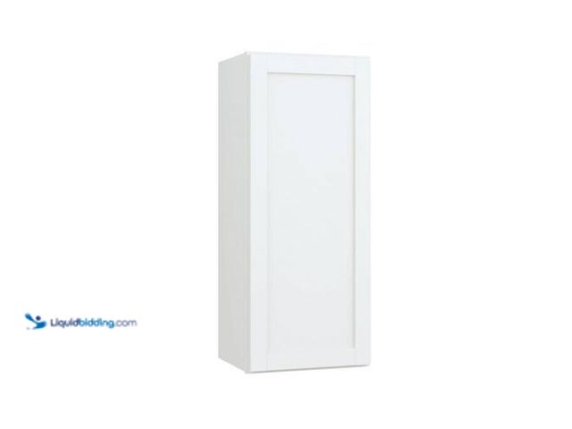 Lot 49-5475891 - Hampton Bay Courtland 15 in. W x 12 in. D x 36 in. H Assembled Shaker Wall Kitchen Cabinet in Polar ...