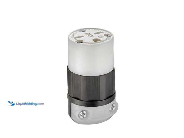 Lot 49-5413901 - Leviton
15 Amp 250-Volt NEMA 6-15R Straight Blade Connector, Black and White 5669-CS 3 PACK (NEW)