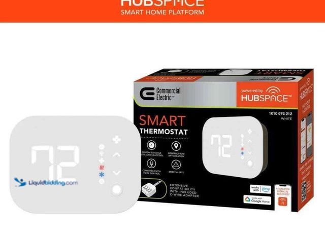 Lot 49-5520645 - Wi-Fi and Bluetooth Enabled Smart Programmable Thermostat with Schedules Powered. Model #1010676212....
