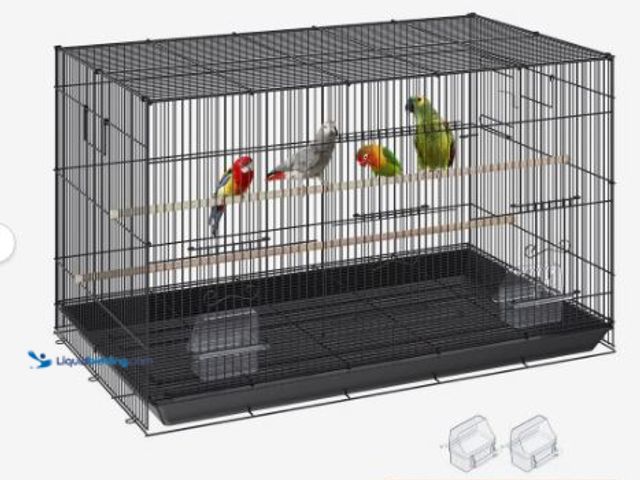 Lot 49-1535201 - VEVOR 30 inch Bird Cage, Metal Large Parakeet Cages for Cockatiels Small Parrot Budgies Lovebirds Ca...