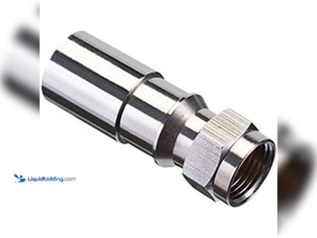 Lot 49-5581977 - IDEAL RG6/RG6 Quad Universal Coaxial Compression F-Connector (Pack of 50) Model # 92-650 NEW