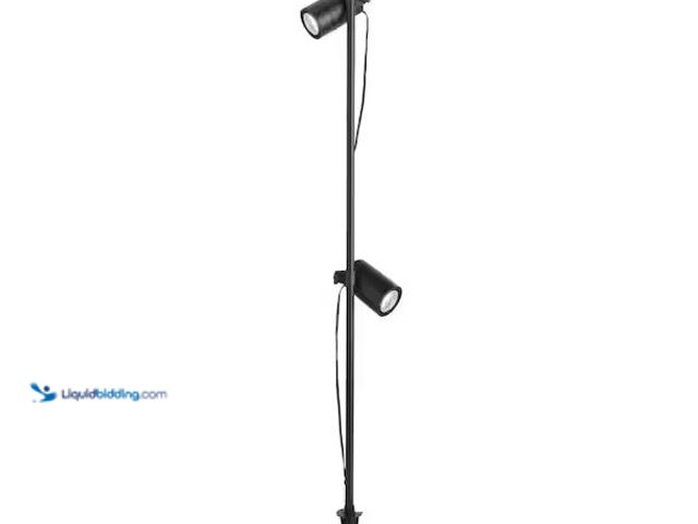 Lot 49-1576414 - Hampton Bay 480 Lumen Low Voltage Black Integrated LED Outdoor Spotlight with 2 Adjustable Spotlight...