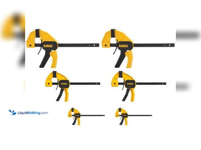 Lot 49-5488050 - DEWALT Trigger Clamp Set (6-Piece). Model # DWHT83200D.  Used