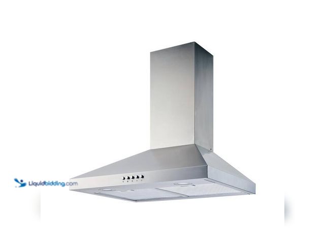 Lot 49-2021905 - Vissani Siena 30 in. 350CFM Convertible Pyramid Wall Mount Range Hood in Stainless Steel with Charco...