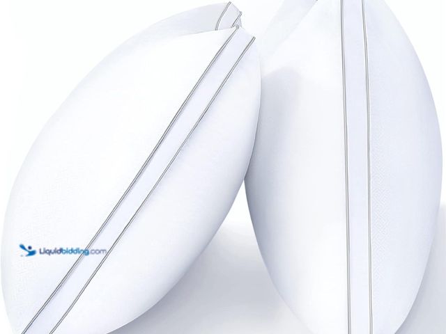 Lot 49-3528830 - viewstar King Size Pillows Set of 2, Hotel Quality Cooling Down Alternative Gusseted Bed Pillows for...