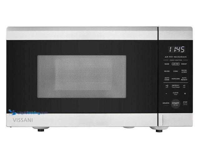 Lot 49-5543429 - Vissani 19 in 0.9 cu ft 900W Countertop Microwave Stainless Steel Convection. Model #190873014447. U...