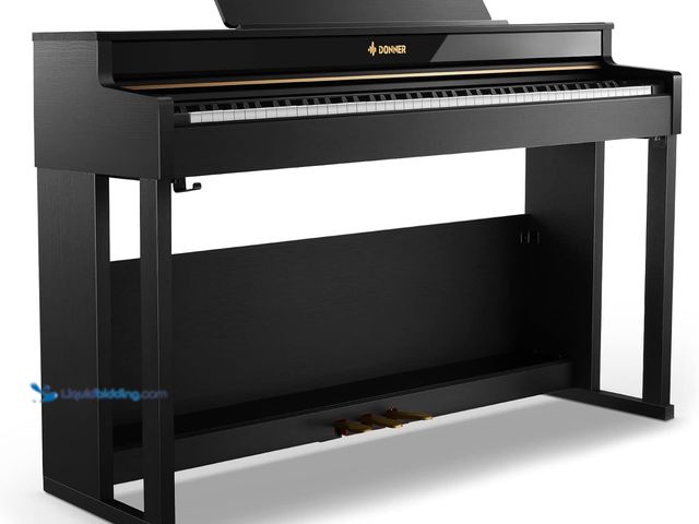 Lot 49-5437269 - Donner 88 Key Weighted Keyboard, Premium Upright Piano for Beginner to Professional, Full Size Elect...
