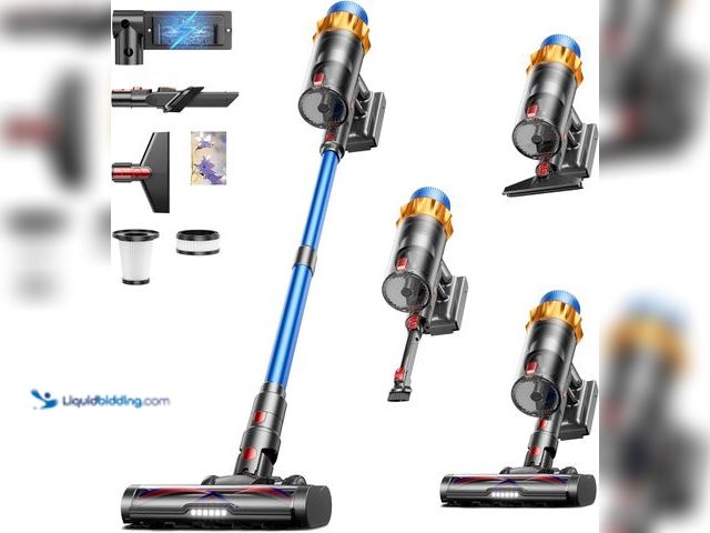 Lot 49-5447979 - Cordless Vacuum Cleaner, 600W 50KPA 70Mins Vacuum Cleaners for Home, Self-standing Stick Vacuum with...