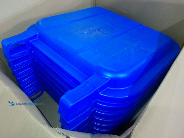 Lot 49-3613534 - Lot of (7) HDX Replaceable Attached Trash Lid, Model # 999-2445WR, Slightly used  Ref#PA0702