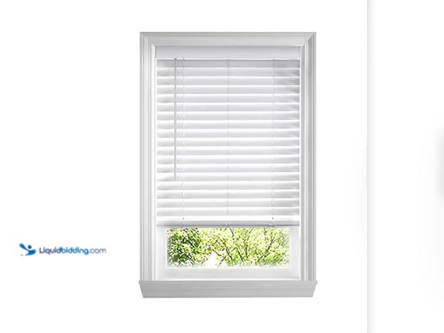 Lot 49-1816466 - Lot of 3 better homes and gardens white faux wood blinds. Fits windows 34.75-35.5. All new in box. U...
