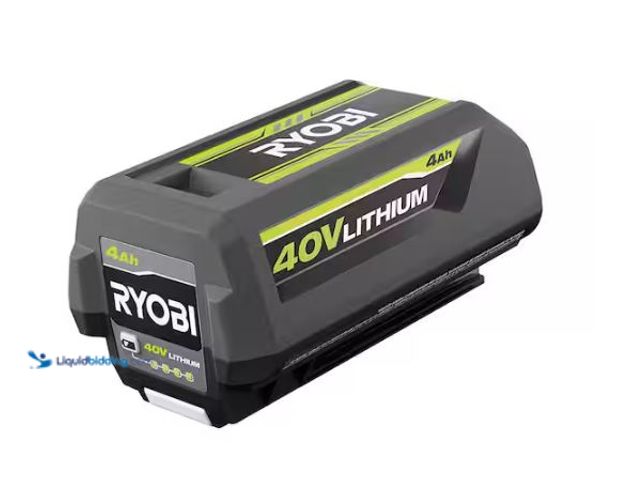 Lot 49-1627488 - RYOBI 40V Lithium-Ion 4.0 Ah Battery Model # OP4040A1, Unused, Powers On  Ref#Bin0716