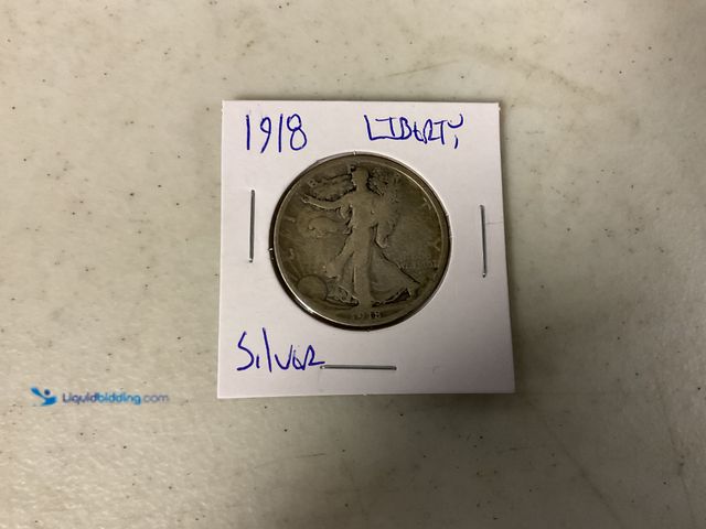 Lot 49-1505688 - 1918 WALKING LIBERTY HALF DOLLAR COIN 90% SILVER #COINS1211