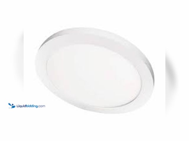 Lot 49-5415598 - 15 in. 22.5-Watt Dimmable White Integrated LED 1650 Lumens Round Flat Panel Flush Mount Ceiling Ligh...