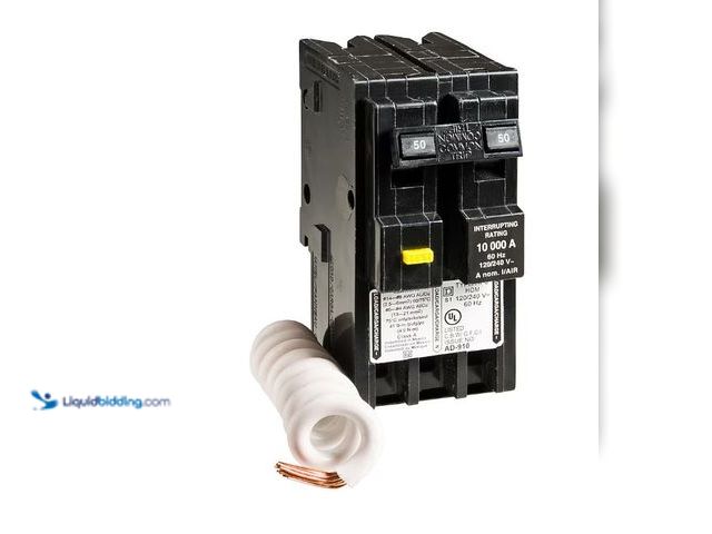 Lot 49-5555435 - Square D Homeline 50-amp 2 -Pole GFCI Circuit Breaker
Item #102443
Model #HOM250GFICP, Unused