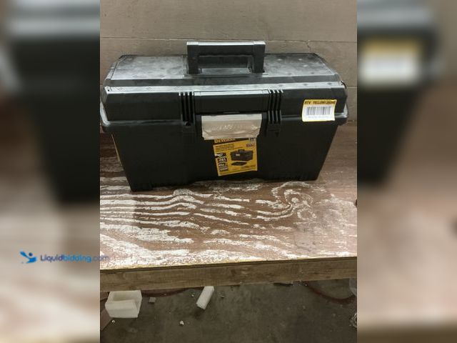 Lot 49-5572257 - DEWALT 24 in. D Resin 1-Touch Hand Tool Box. Model # DWST24082. Used, corner damaged