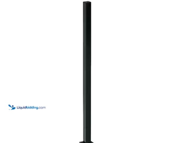 Lot 49-1575809 - Lot of (25) 2 in. x 2 in. x 5 ft. Black Metal Fence Post with Flange and Post Cap, Model # FP260PUS,...